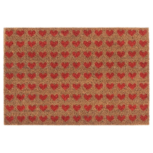 IKEA Other - Door mat, Valentine’s Day, natural/heart, 1 ' 4 "x2 ' 4 ", LOVE themed rug NEW